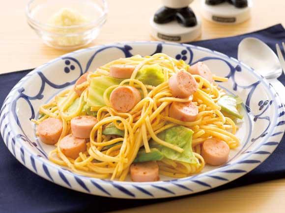 リサーラソーセージω(オメガ)減塩_パスタ