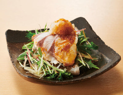 霜降りかんぱちと水菜のおろしあえ