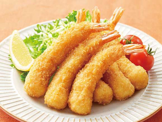 レンジで大きめえびフライ