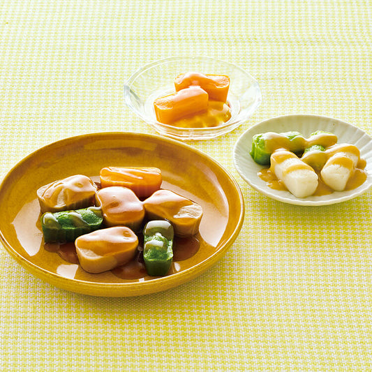 やさしいおかずセット昼・夜のムース食 牛肉のオイスター炒め