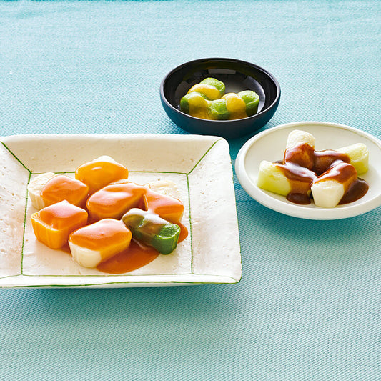 やさしいおかずセット昼・夜のムース食 いかの甘酢あん