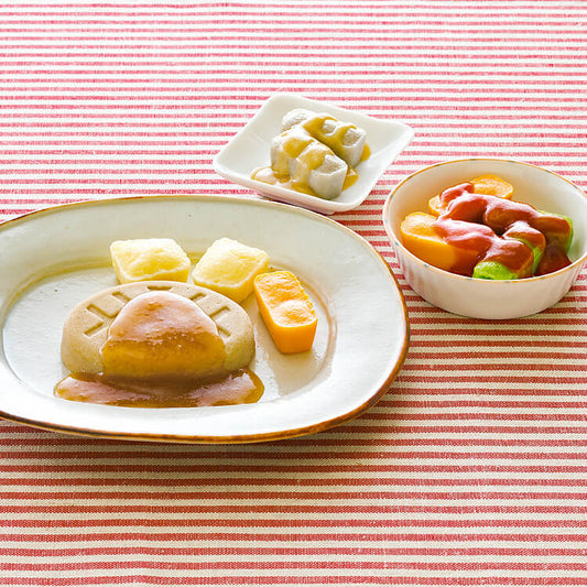 やさしいおかずセット昼・夜のムース食 ハンバーグ和風おろし