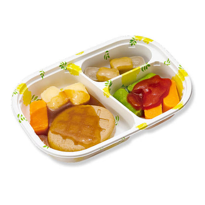 やさしいおかずセット昼・夜のムース食　ハンバーグ和風おろし_pkg